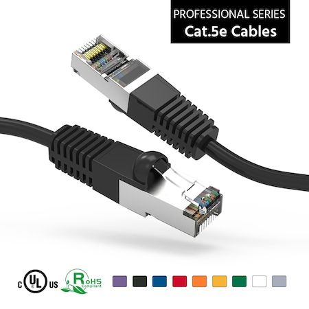 Bestlink Netware CAT5E Shielded (FTP) Ethernet Network Booted Cable- 3Ft- Black 100603BK